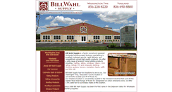 Desktop Screenshot of billwahlsupply.com